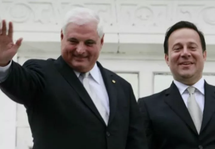 Ricardo Martinelli y Juan Carlos Varela. Foto: Archivo