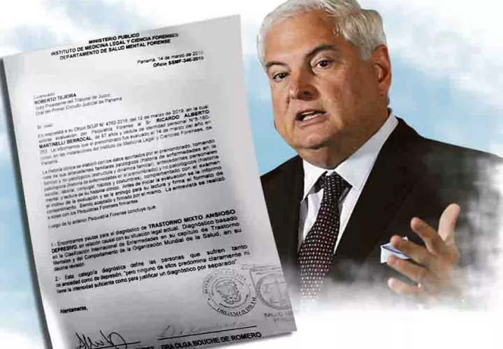 Ricardo Martinelli fue evaluado por los médicos Alejandro Pérez y Olga Bouche de Romero.