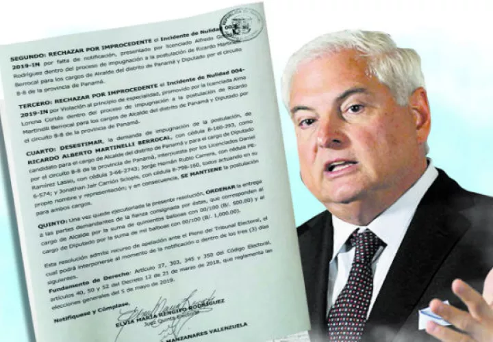 Jueza niega impugnaciones contra las candidaturas del expresidente Ricardo Martinelli. Foto: Adiel Bonilla.