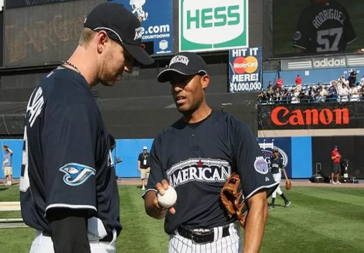 Mariano y Halladay en el Juego de Estrellas 2008.