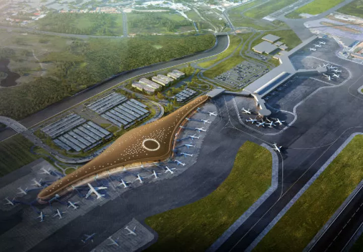 La obra, diseñada por el arquitecto británico Norman Foster, se edifica a un costo que supera los $800 millones.