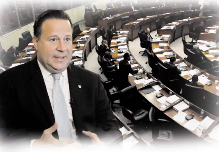 El presidente Juan Carlos Varela y su pérdida de poder dentro de la Asamblea Nacional de Diputados. Foto: Panamá América.