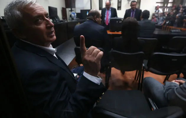 Otto Pérez Molina en una audiencia por presunta corrupción. Foto/EFE