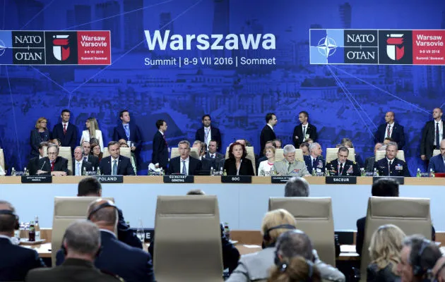 Sesión plenaria de la cumbre de la OTAN, en Varsovia. FOTO/EFE
