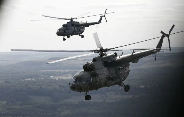 El helicóptero fue abatido. Foto/ EFE