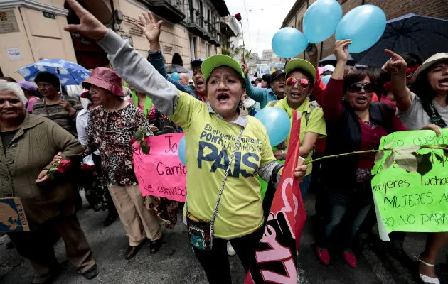 Partidarios de Lennin Moreno se toman las calles. FOTO/EFE