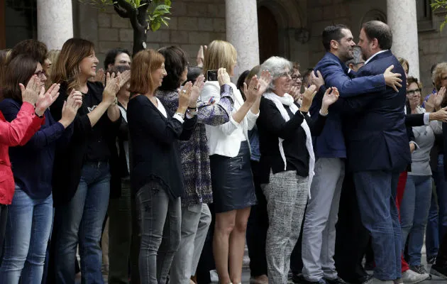Llegada a la reunión extraordinaria. Foto/ EFE