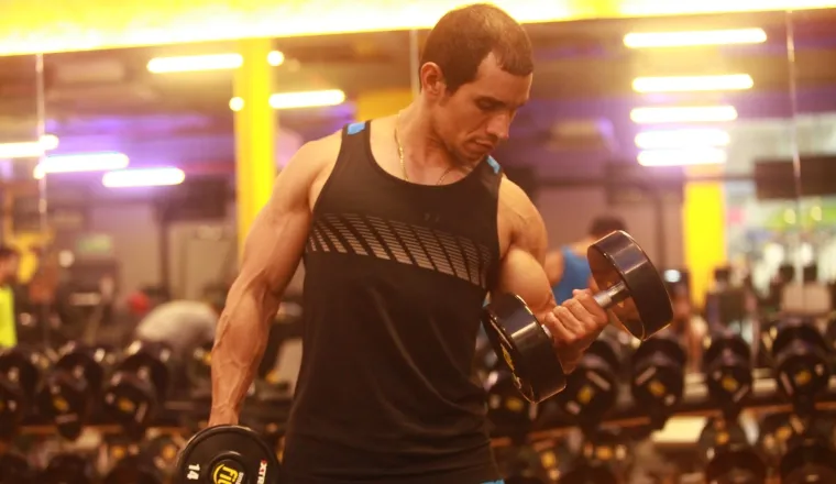 Jorge Caballero en pleno entrenamiento.