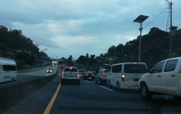 Trafico pesado en el Corredor Norte. Foto/Redes Sociales