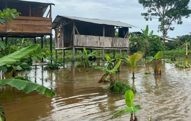 Así quedó esta comunidad de Bocas del Toro, luego de las lluvias de la madrugada del lunes. Cortesía