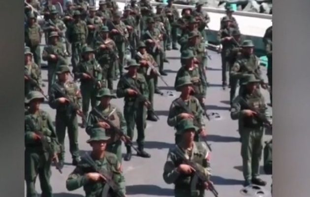 Maniobra militar en la isla de La Orchila.