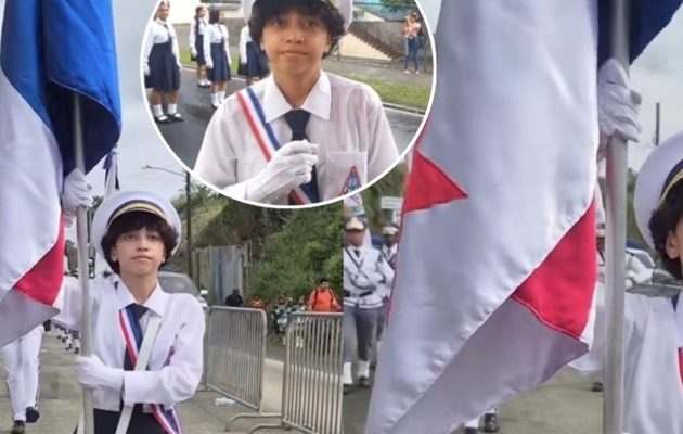 Rosanel Quiroga durante los desfiles de este jueves en Chepo. Foto: Cortesía Rosanel Quiroga durante los desfiles de este jueves en Chepo. Foto: Cortesía