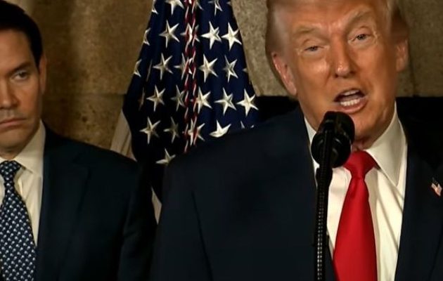 El presidente de Estados Unidos, Donald Trump, junto al secretario de Estado, Marco Rubio. Foto: EFE