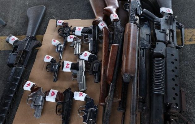 Armas recuperadas. Foto: Cortesía