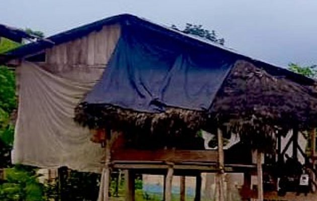 Imagen que permiten observar la magnitud de la crecida del río. Foto: Cortesía Sinaproc