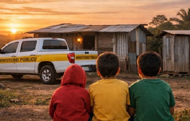 Los niños residen en un sector conocido como “La Invasión”, en el sector cinco de El Progreso, corregimiento de Puerto Caimito. Composición Fotográfica. IA. Eric Montenegro. 