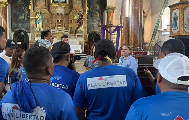 Los trabajos se desarrollan a pocos días del inicio de la Semana Santa. Foto: Cortesía