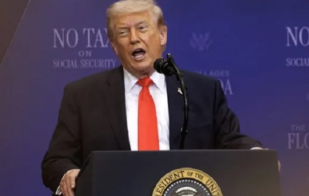 El presidente de Estados Unidos, Donald J. Trump, pronunció un discurso durante un evento con personas mayores en The Villages, Florida, EE. UU., el 1 de mayo de 2026. Foto: EFE/EPA/Cristóbal Herrera Ulashkevich