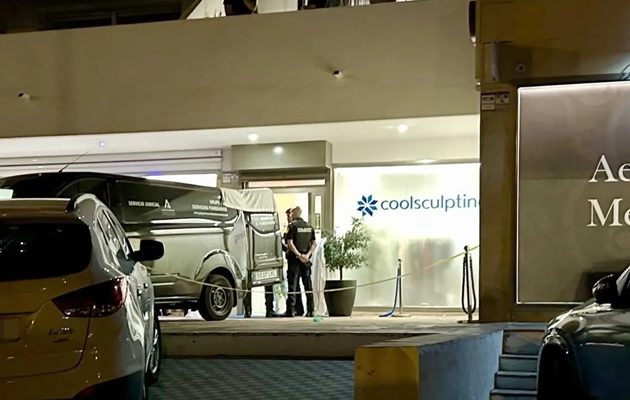 Lugar donde un cirujano fue asesinado a tiros en Marbella. EFE/Esther Gómez