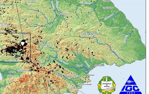 Los deslizamientos aparecen representados con puntos negros en el mapa. Foto: Cortesía