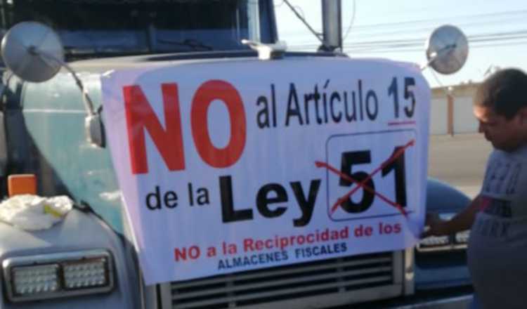 Protesta de transportistas panameños
