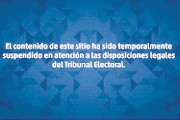 Primer anuncio que salía en la página del candidato del PRD. /Foto Internet