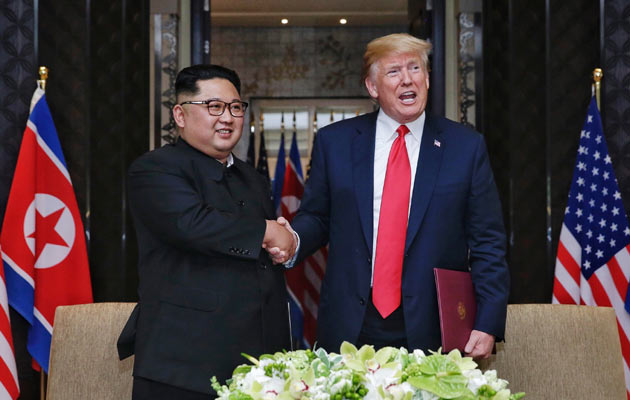 Donald Trump y Kim Jong-un, se reunieron en junio del 2018. FOTO/AP