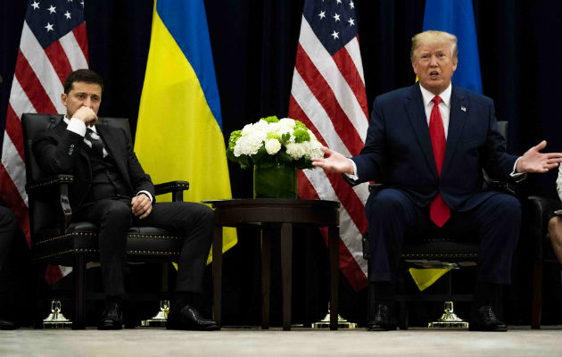 El presidente Trump pidió al presidente Zelensky de Ucrania que investigara a sus oponentes demócratas. Foto/ Doug Mills/The New York Times.