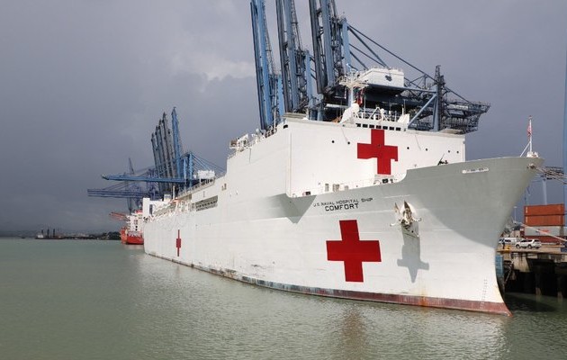 El barco hospital USNS Comfort está por cuarta vez en Panamá.