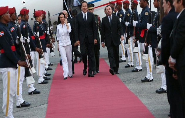 Presidente Juan Carlos Varela, Isabel De Saint Malo y Miguel Hincapié se van a Belice. Foto: Panamá América.