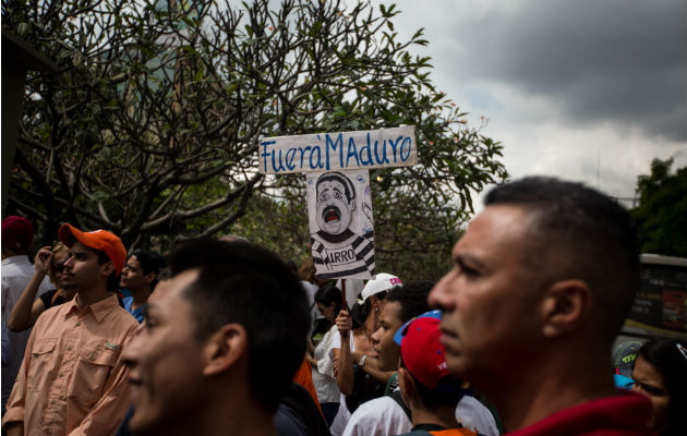 Opositores en las calles llaman a Maduro a dejar el poder. Foto: Archivo.